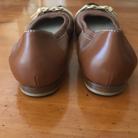 AGL black and brown leather flats size 10 - Picture 3 of 6